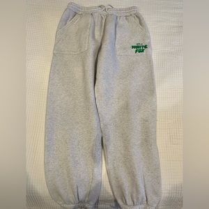 White fox sweatpants